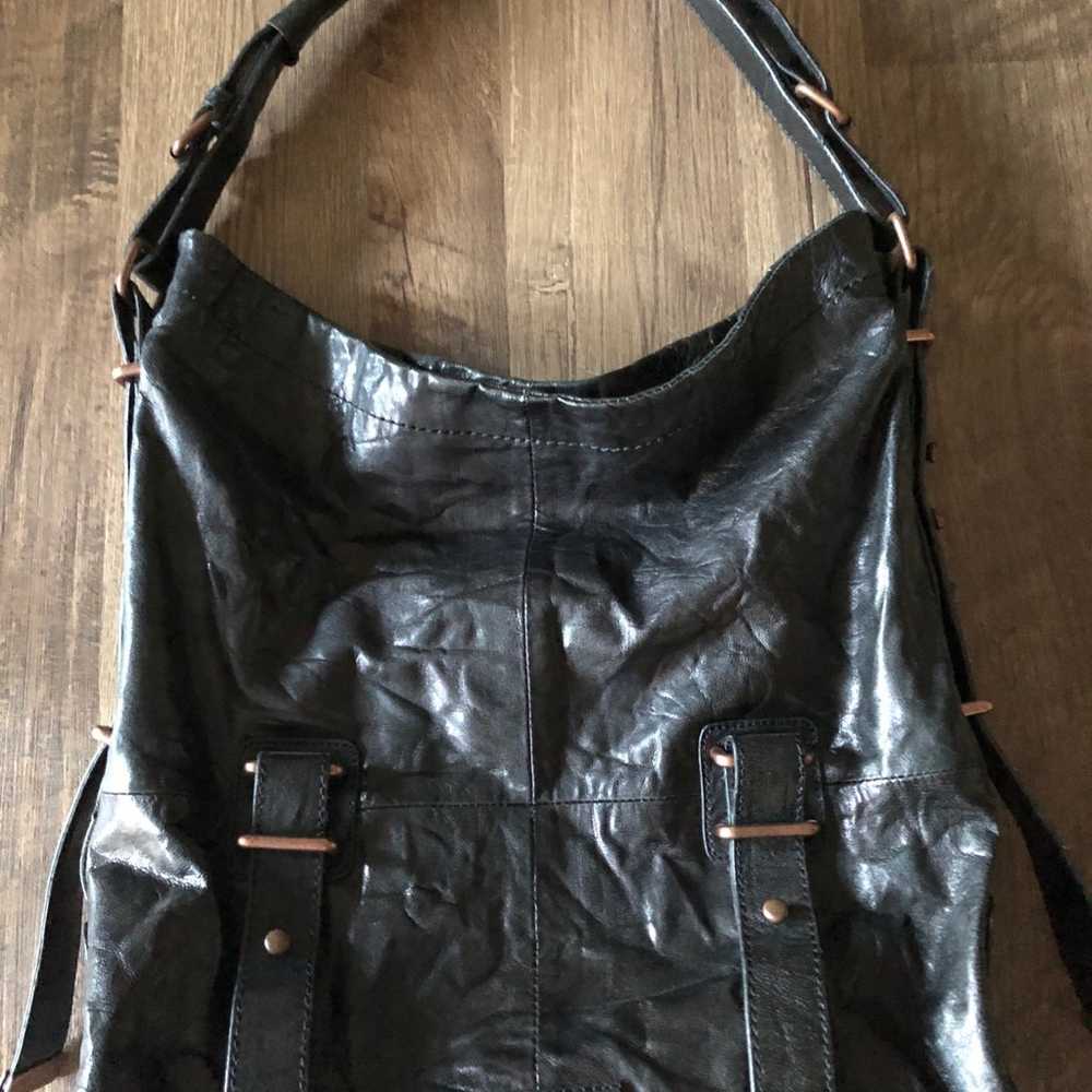 BCBG Maxazria Black Leather Purse - image 2