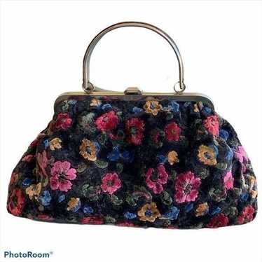 Vintage 80’s Floral Tapestry Carpet Bag & Coin Purse popular