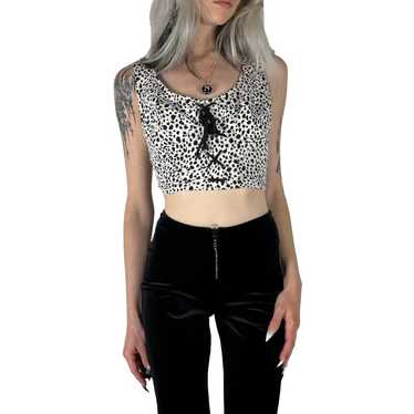 Dalmatian Print Crop Top (S) - image 1