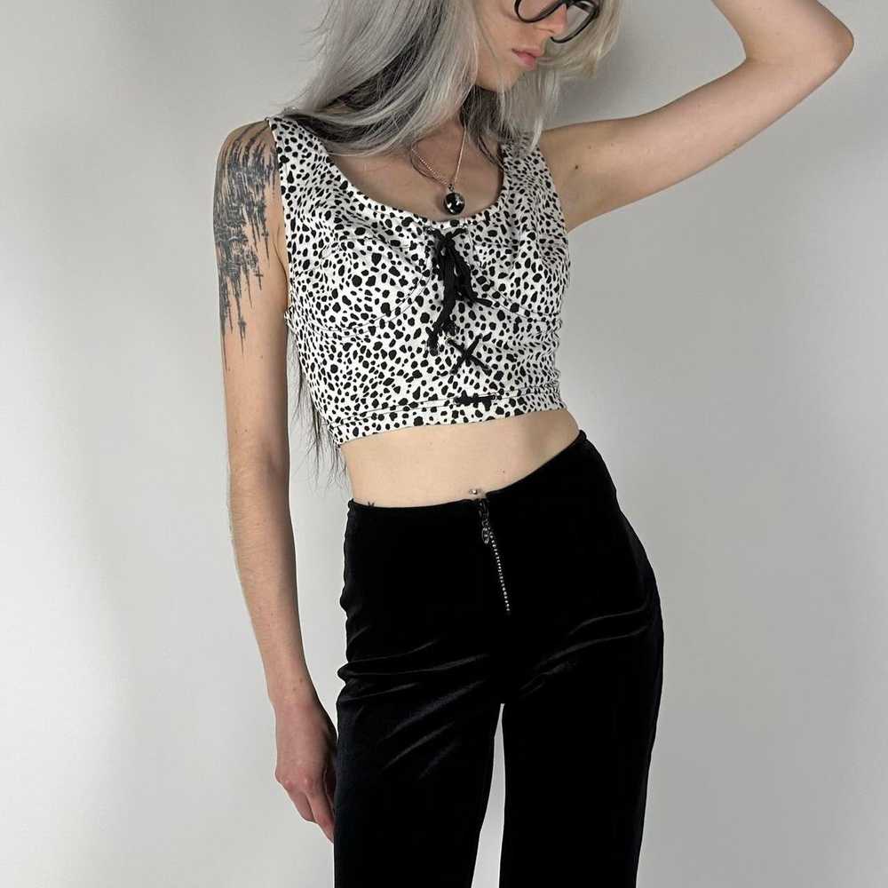 Dalmatian Print Crop Top (S) - image 6