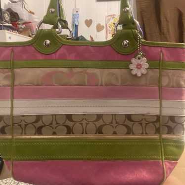 Coach handbag and matching wristlet