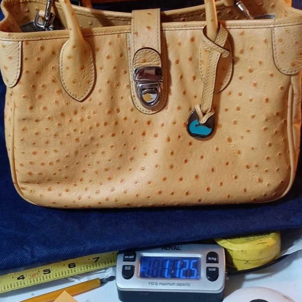 Vintage Dooney & Bourke ostrich small tote - image 2