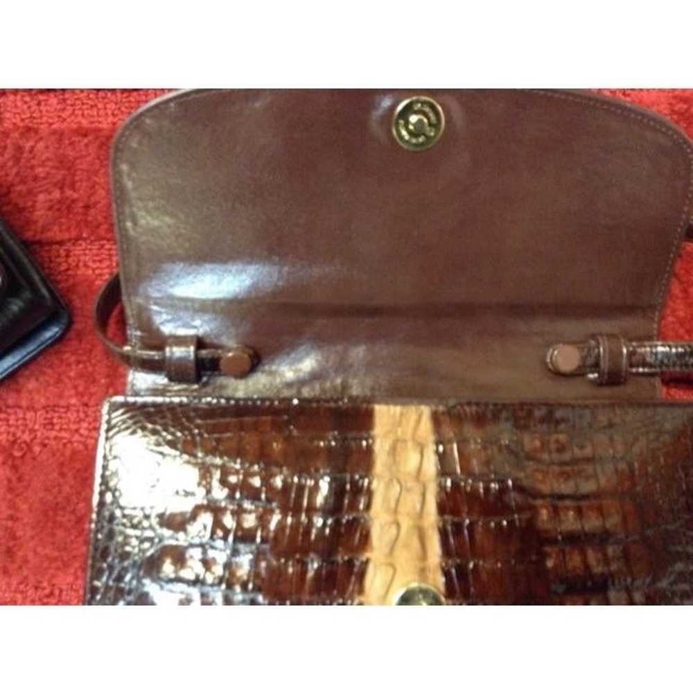 Vintage Genuine Skin Bag/clutch Brown Crocodile L… - image 3