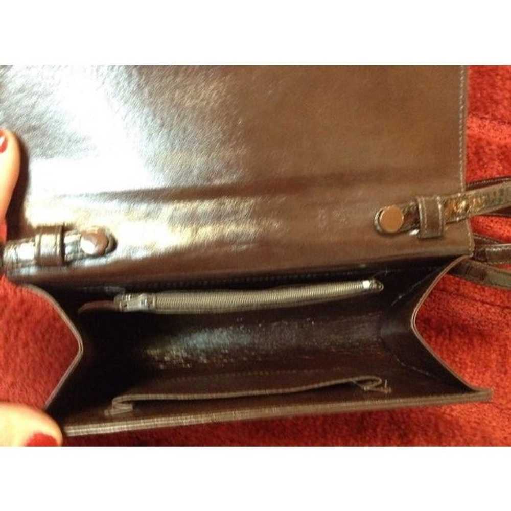 Vintage Genuine Skin Bag/clutch Brown Crocodile L… - image 8