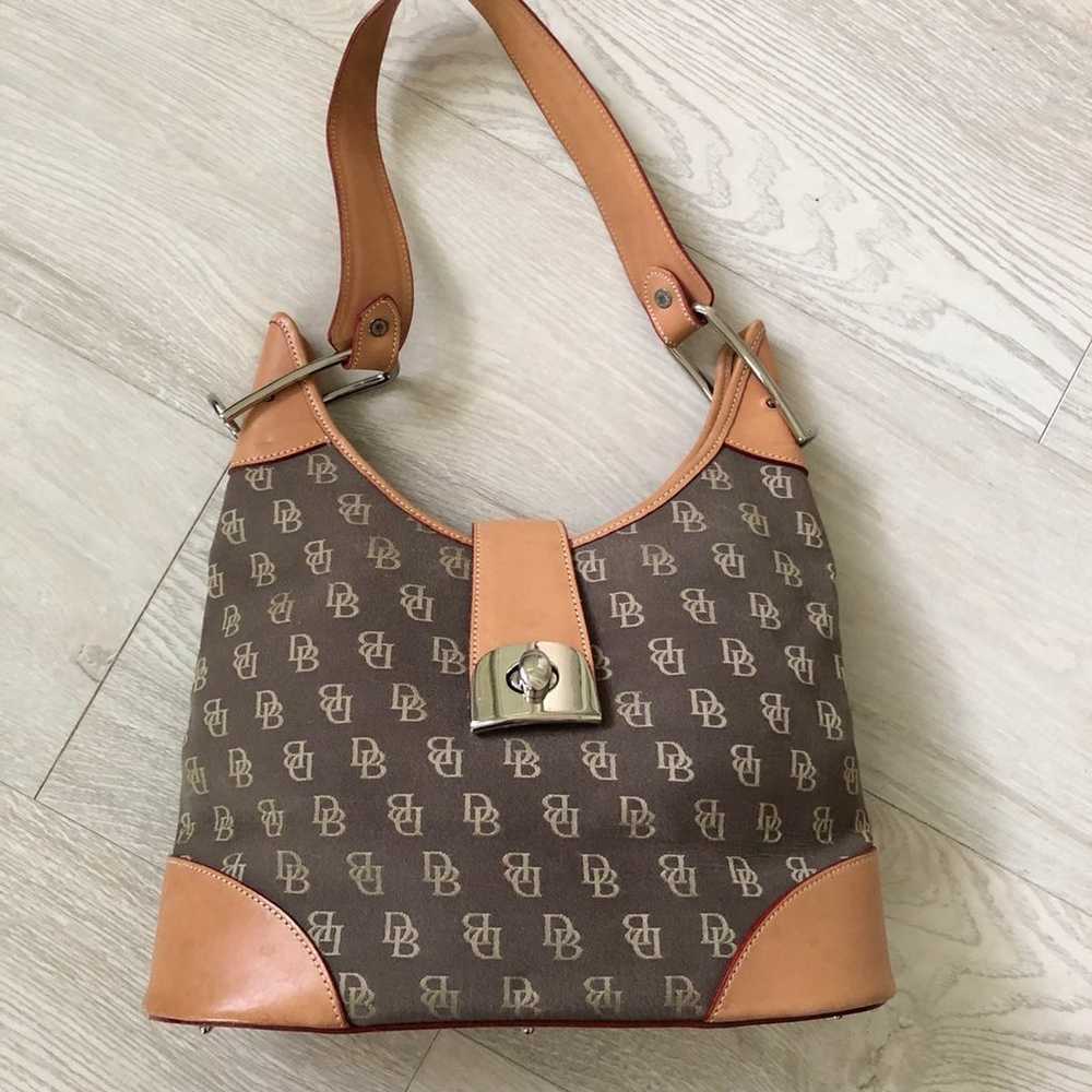 Dooney & Bourke monogram leather bag vtg - image 1