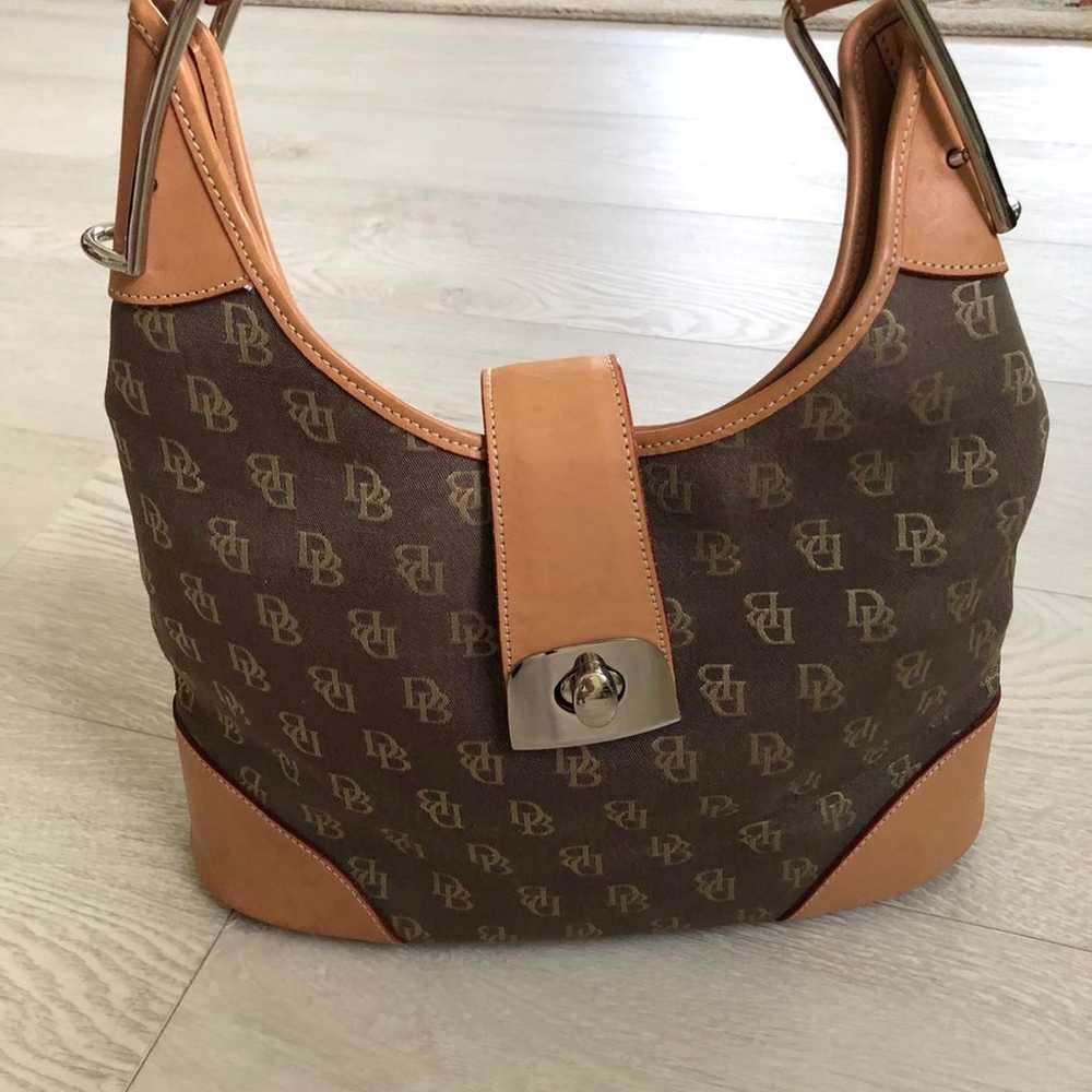 Dooney & Bourke monogram leather bag vtg - image 4