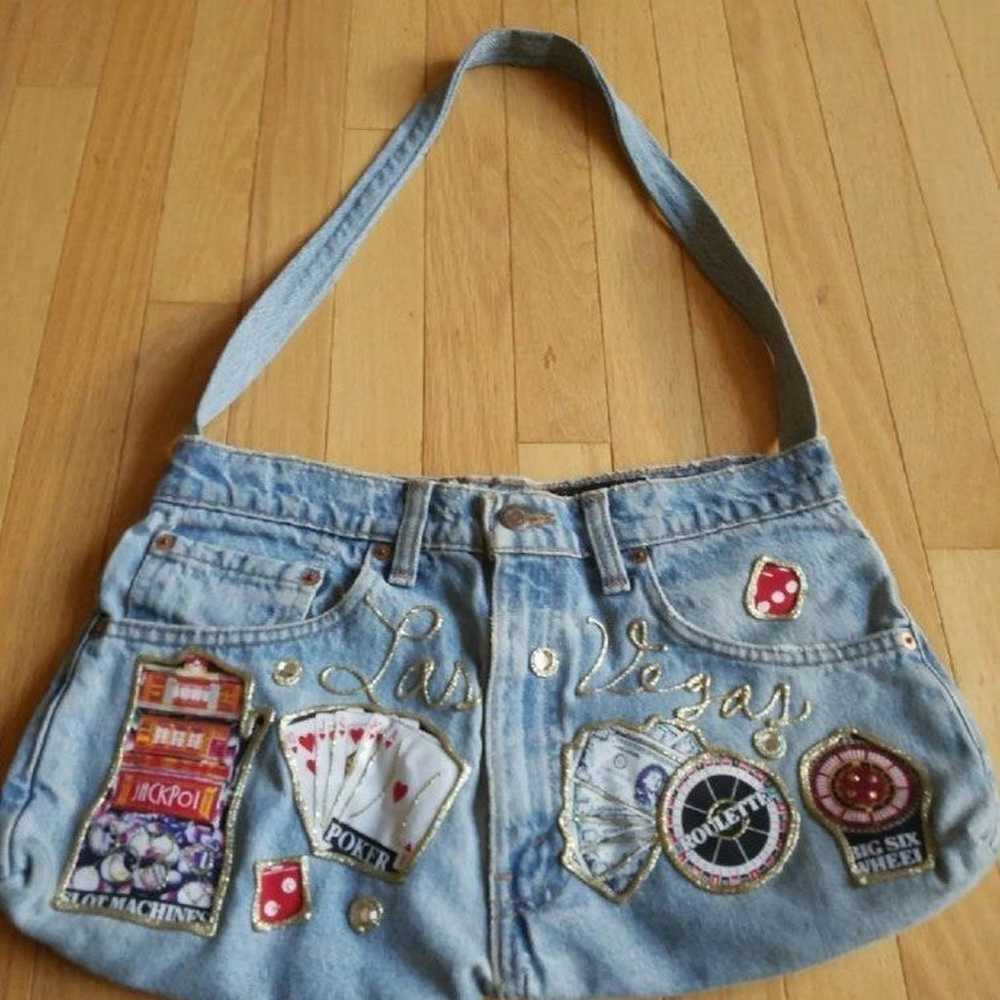 VINTAGE Levi Denim Las Vegas Casino Bag - image 1