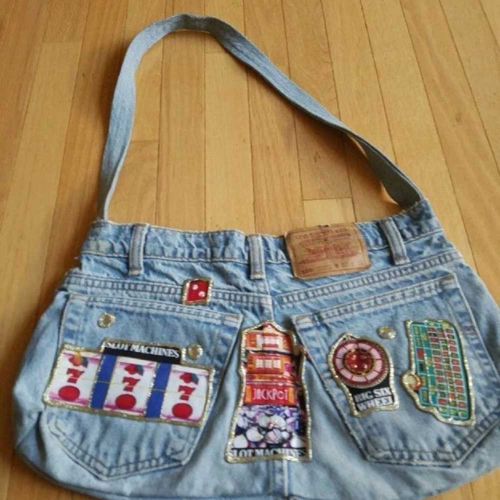 VINTAGE Levi Denim Las Vegas Casino Bag - image 2