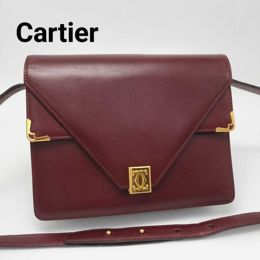 Near unused ✨ Cartier shoulder bag Bordeaux vinta… - image 1