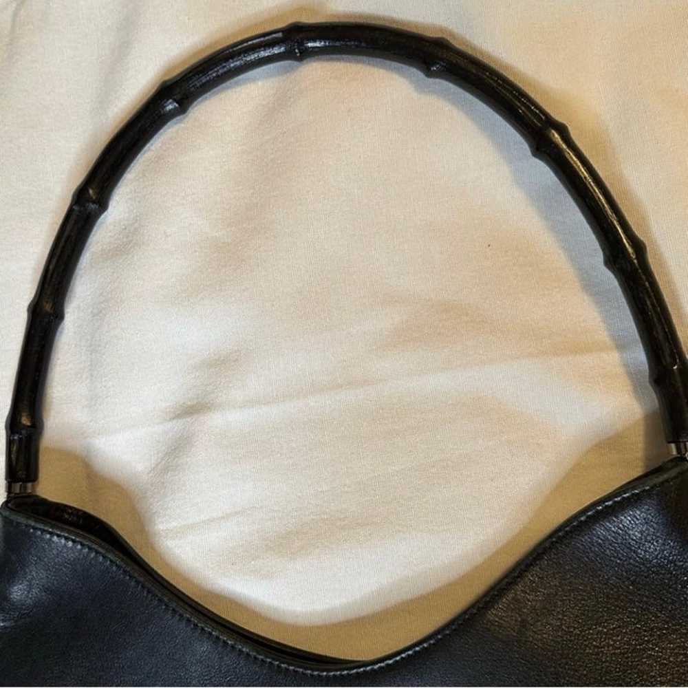 Gucci Vintage Leather Bamboo Shoulder Bag - image 5