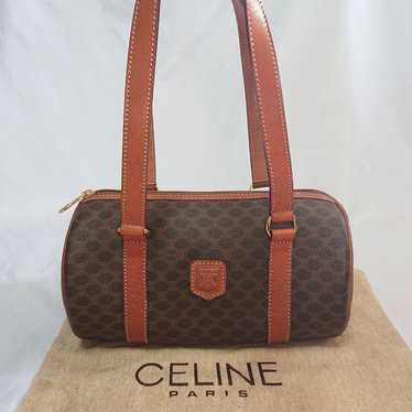 Brand new CELINE Macadam pattern drum-shaped shoul