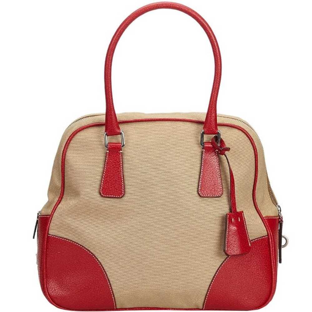 Red Canvas Prada Bag - image 1