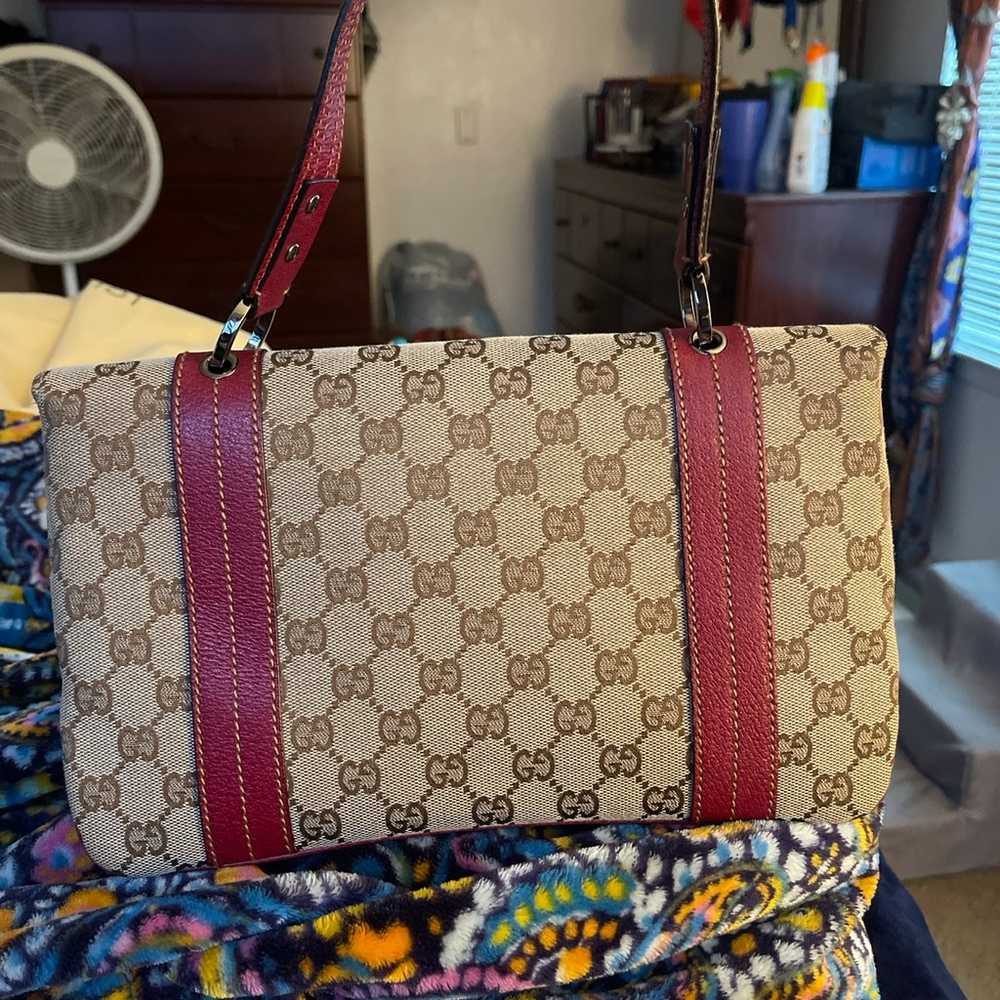 Gucci -GG Canvas Flap Shoulder Bag - image 3