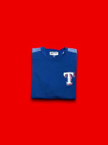 MLB × Majestic Texas Rangers majestic dugout shirt - image 1