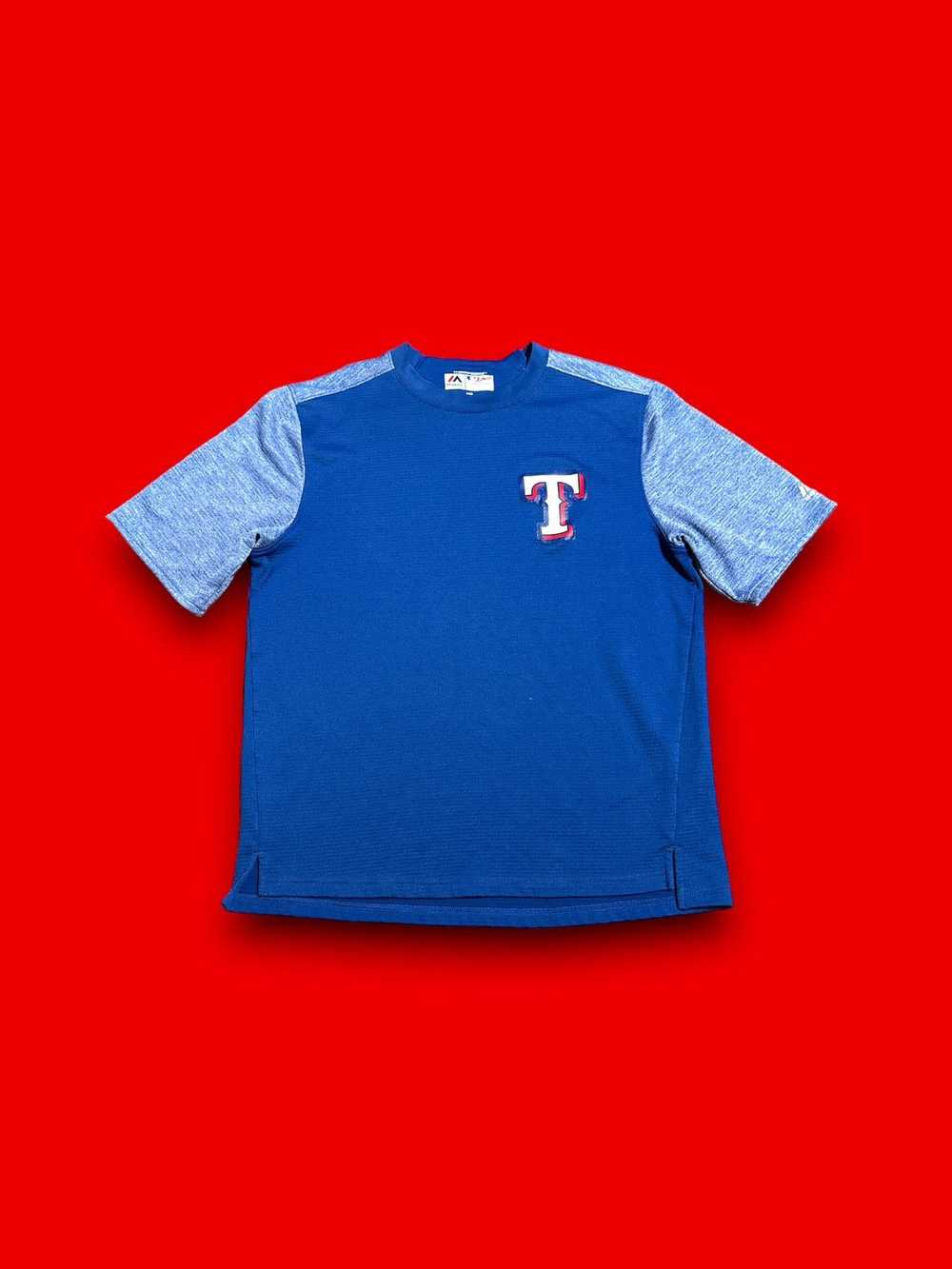 MLB × Majestic Texas Rangers majestic dugout shirt - image 2