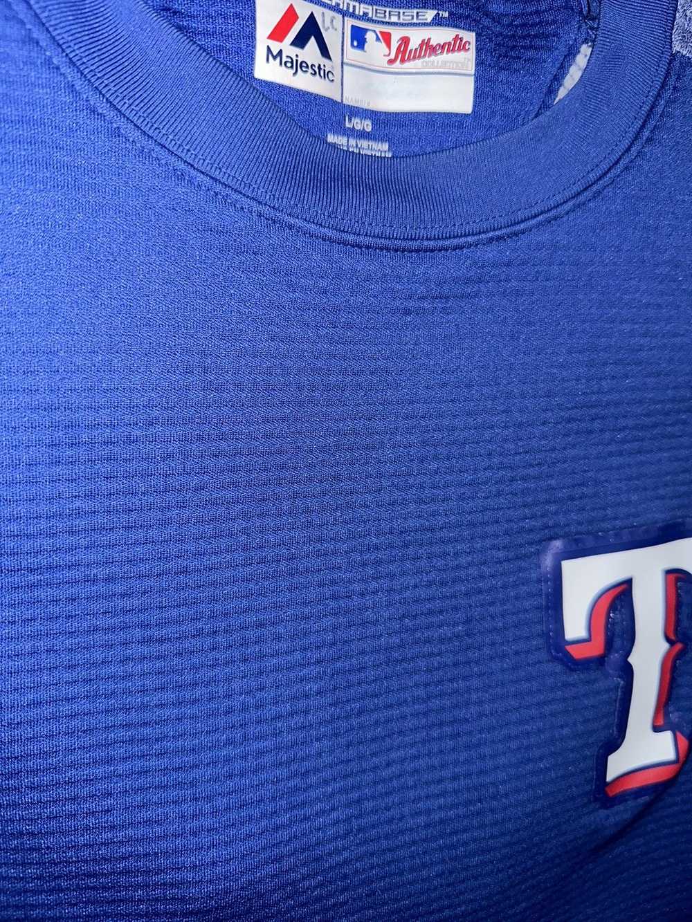 MLB × Majestic Texas Rangers majestic dugout shirt - image 4