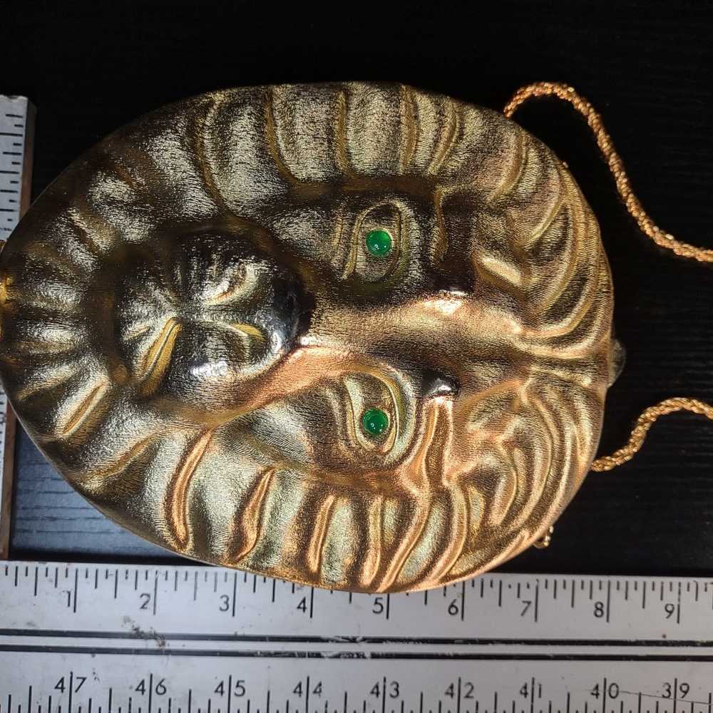 Vintage Italian Gilt Lion's Head Shoulder Bag ca.… - image 12