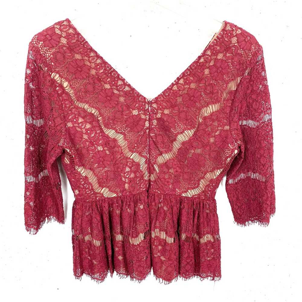 Anthropologie Anthropologie Maeve Burgundy Lace B… - image 4