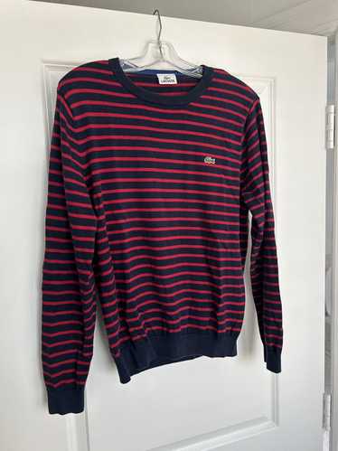 Lacoste Lacoste black and red striped sweatshirt