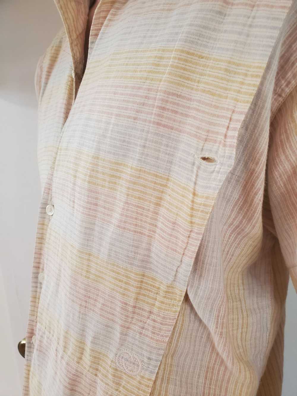 Gucci Gucci 70s archive linen beach shirt w/ rare… - image 7