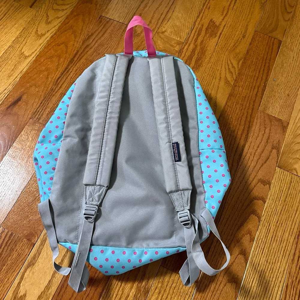 JanSport Backpack Superbreak Blue Topaz Lipstick … - image 2