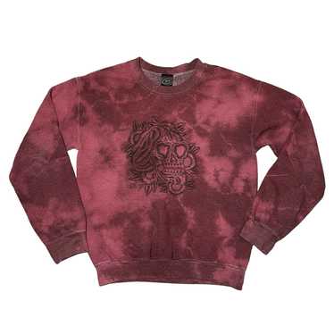 Obey Obey Crewneck Sweatshirt Sugar Skull Maroon … - image 1