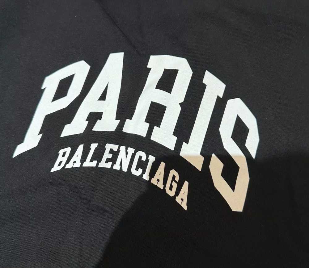 Balenciaga Balenciaga short sleeved black Paris T… - image 3