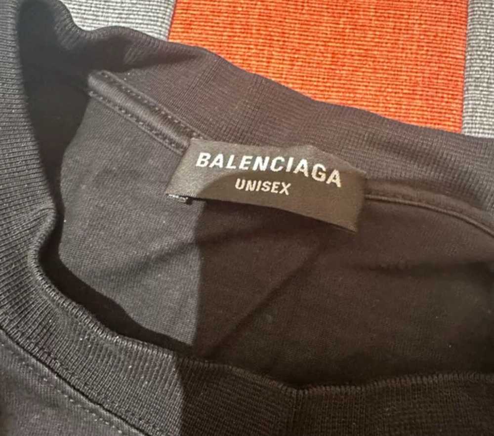 Balenciaga Balenciaga short sleeved black Paris T… - image 5