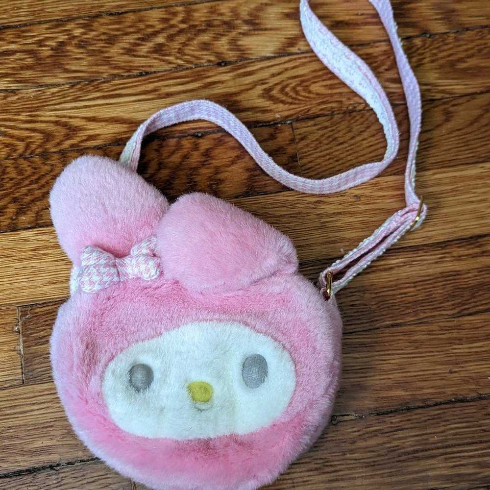 Sanrio My melody fuzzy vintage pouch purse small … - image 1