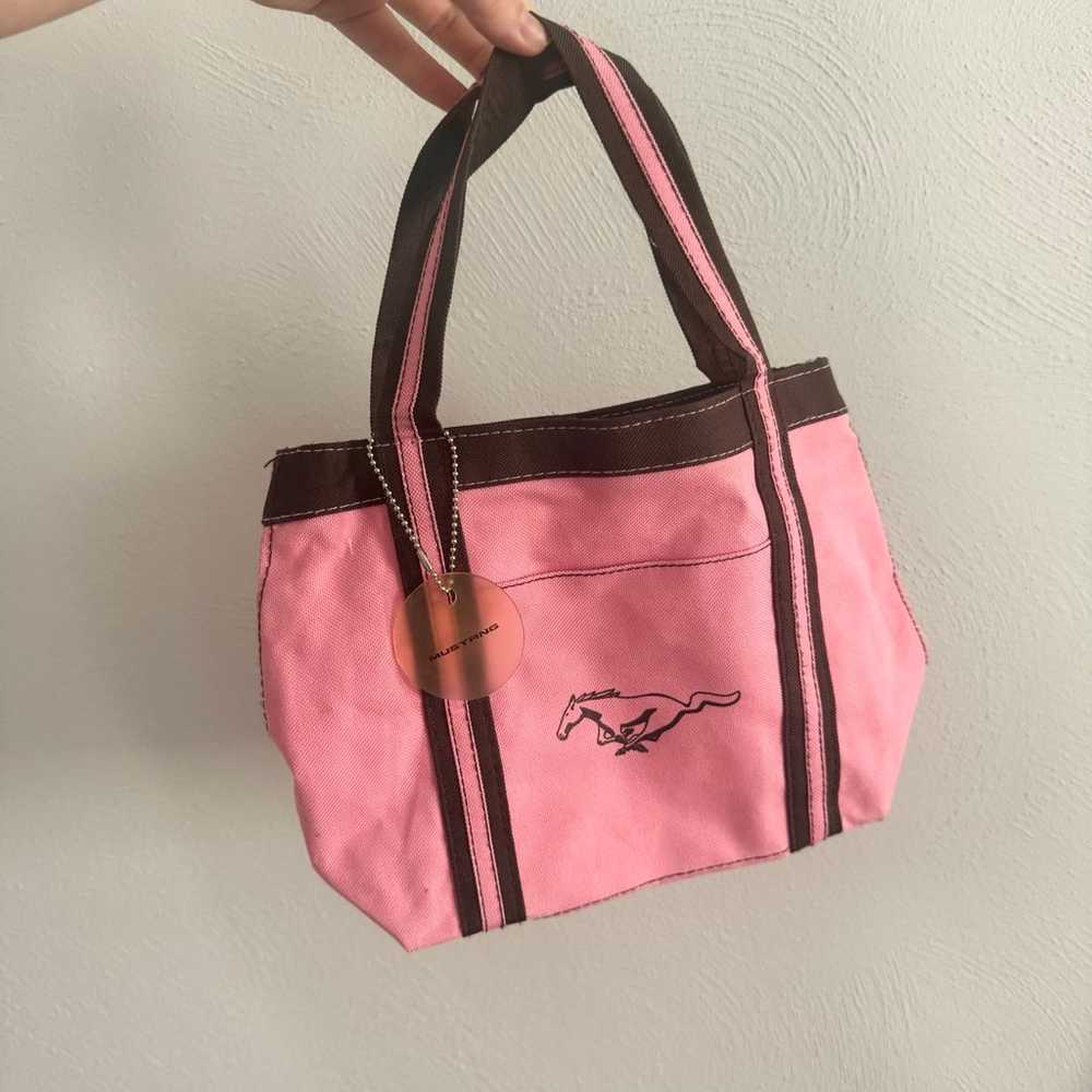 Vintage Y2K Pink Mustang Mini Tote Purse - image 1