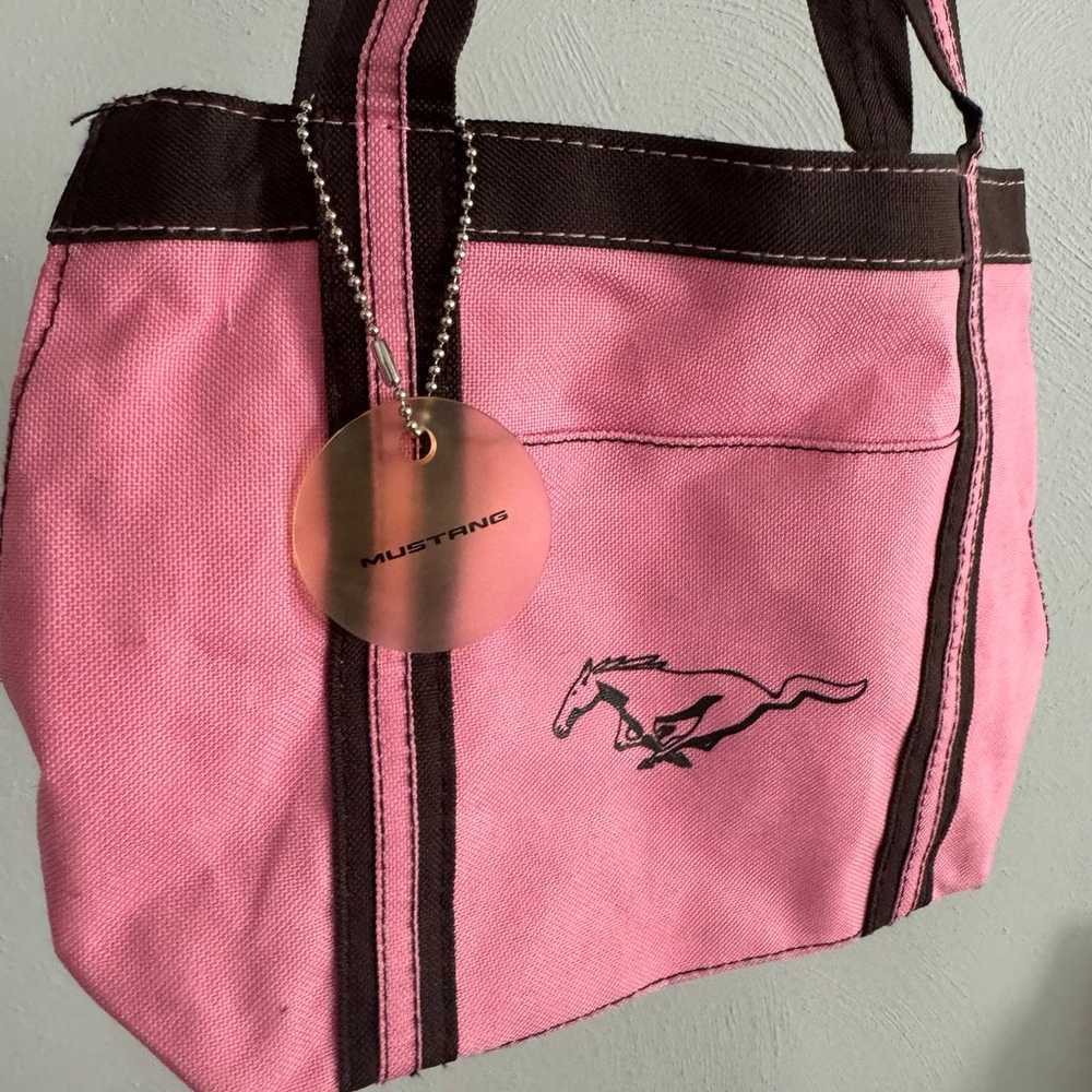 Vintage Y2K Pink Mustang Mini Tote Purse - image 2