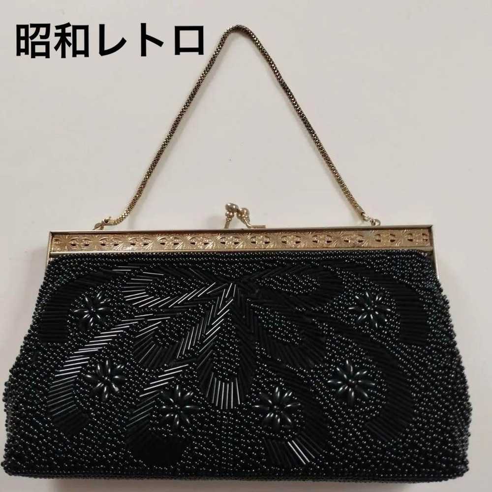 Showa retro vintage beaded bag antique bag formal… - image 1