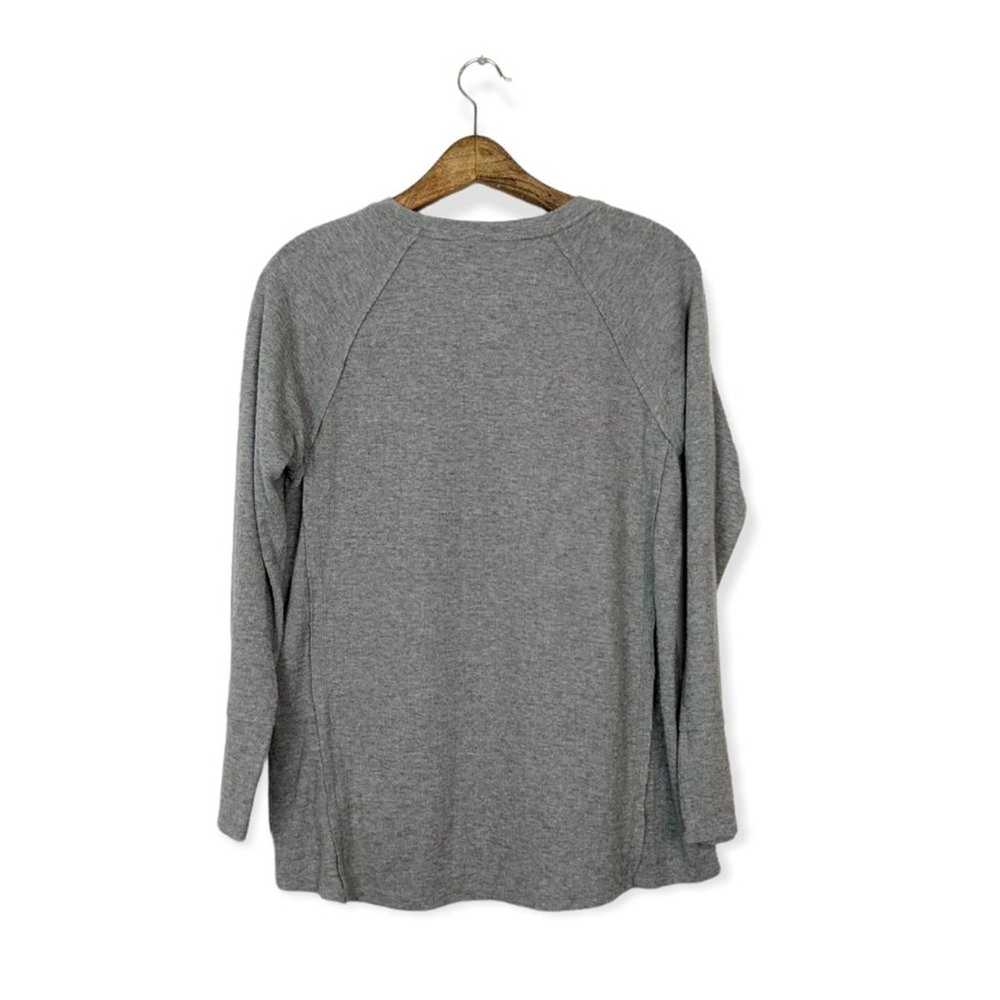 Wildfox Womens Top Haley Heather Grey Brushed V-N… - image 3