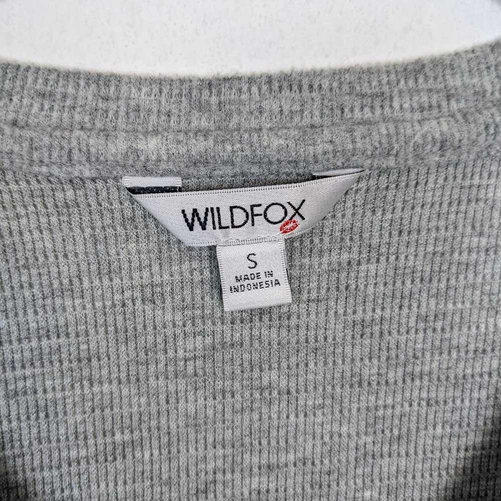 Wildfox Womens Top Haley Heather Grey Brushed V-N… - image 5