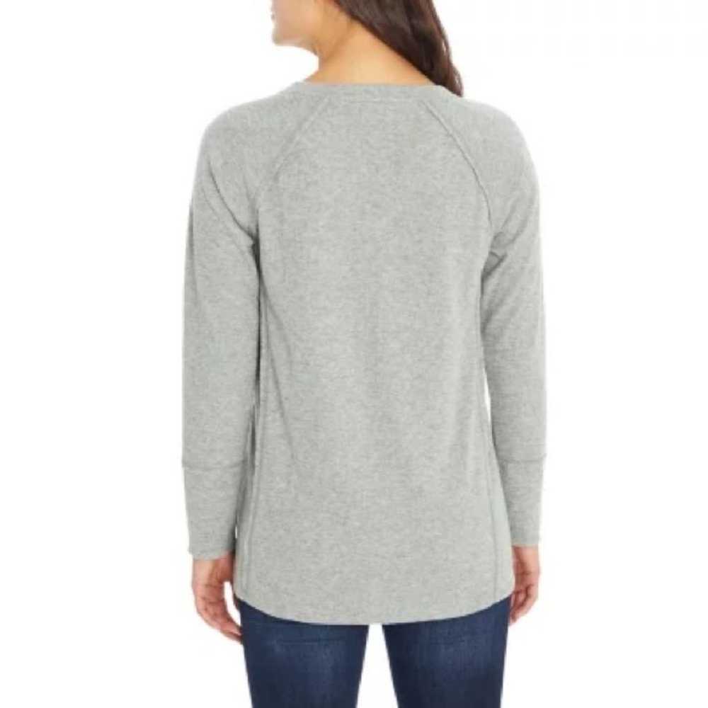 Wildfox Womens Top Haley Heather Grey Brushed V-N… - image 7