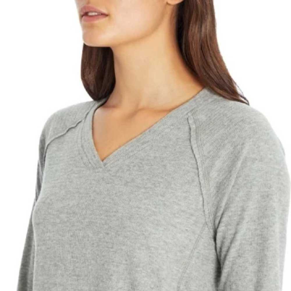 Wildfox Womens Top Haley Heather Grey Brushed V-N… - image 8