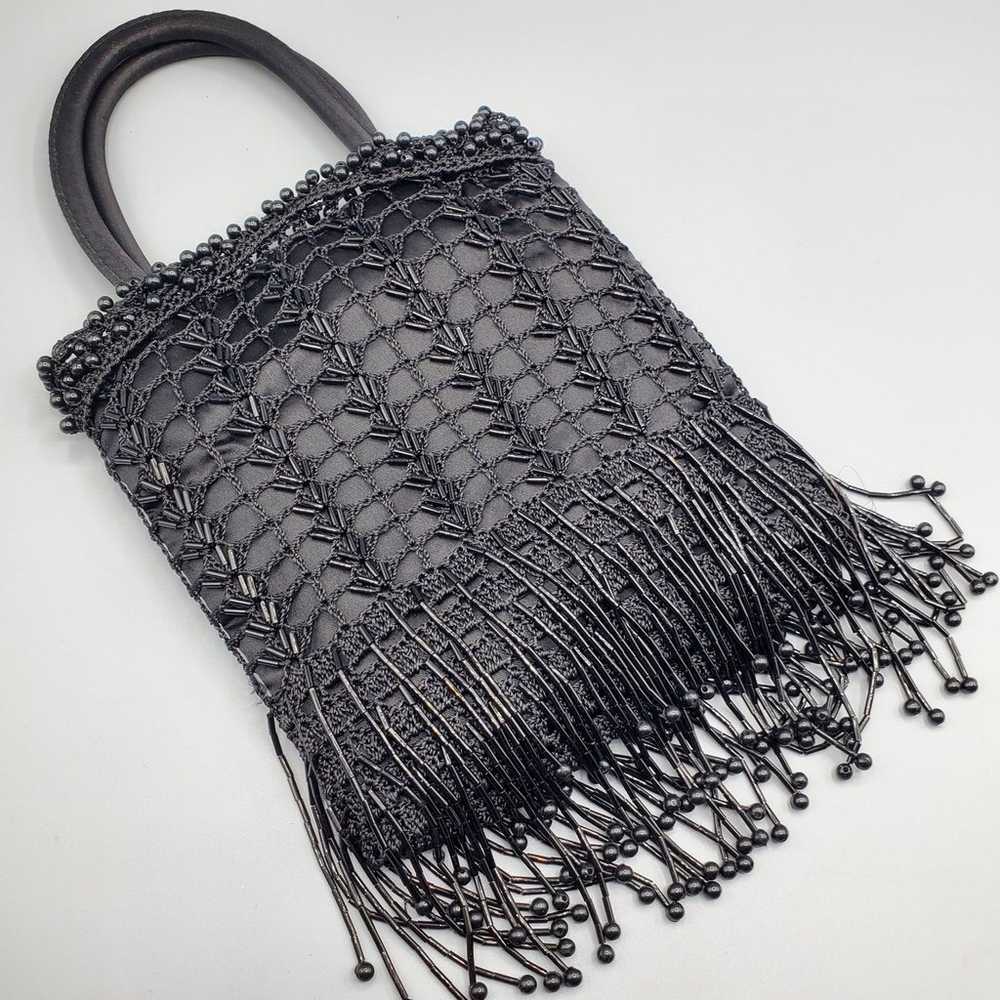 VINTAGE WOMEN'S BEADED CROCHETED HANDBAG - image 1