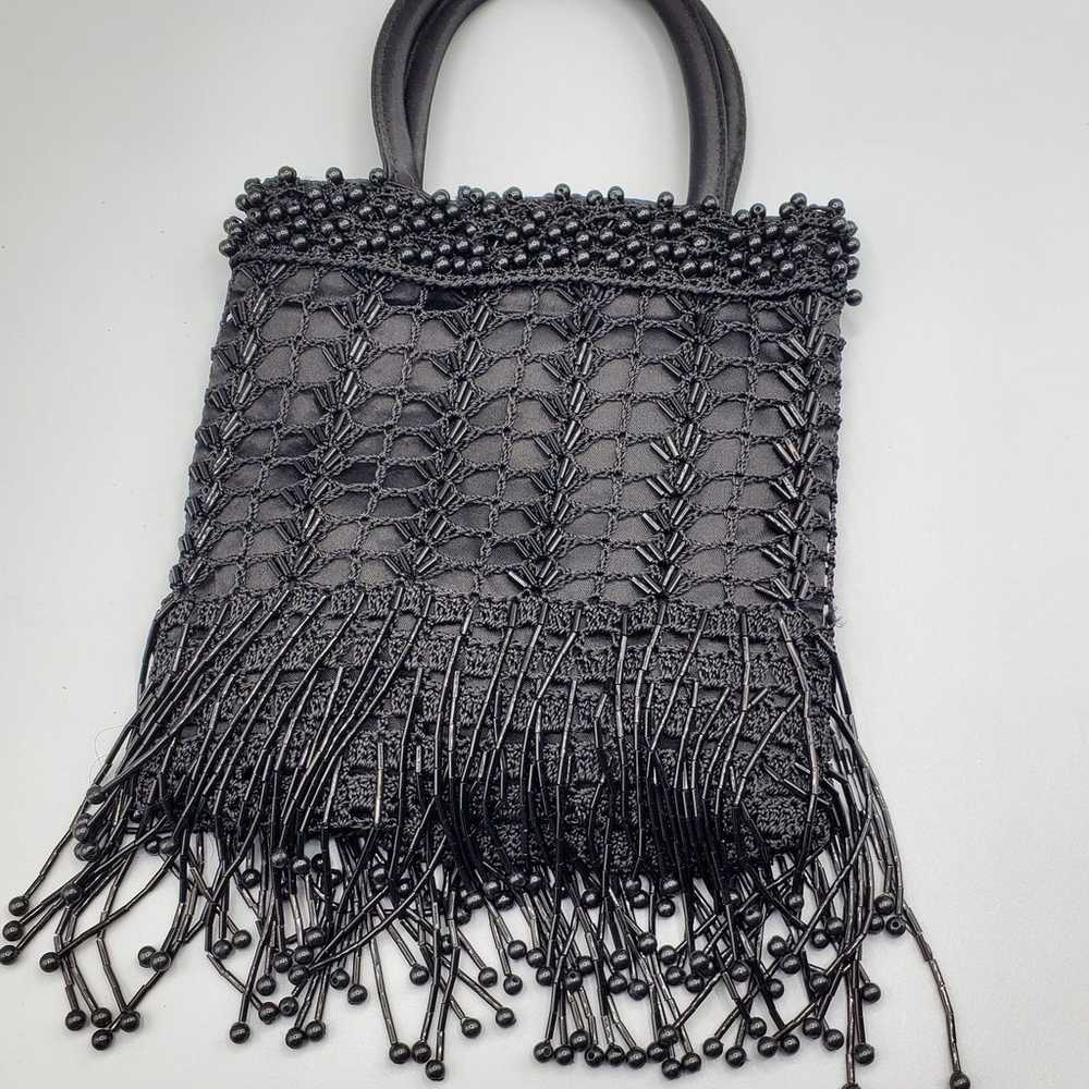 VINTAGE WOMEN'S BEADED CROCHETED HANDBAG - image 2