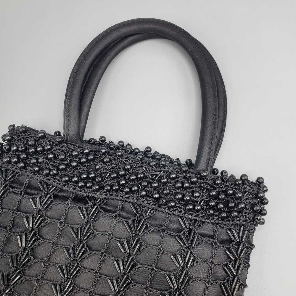 VINTAGE WOMEN'S BEADED CROCHETED HANDBAG - image 3