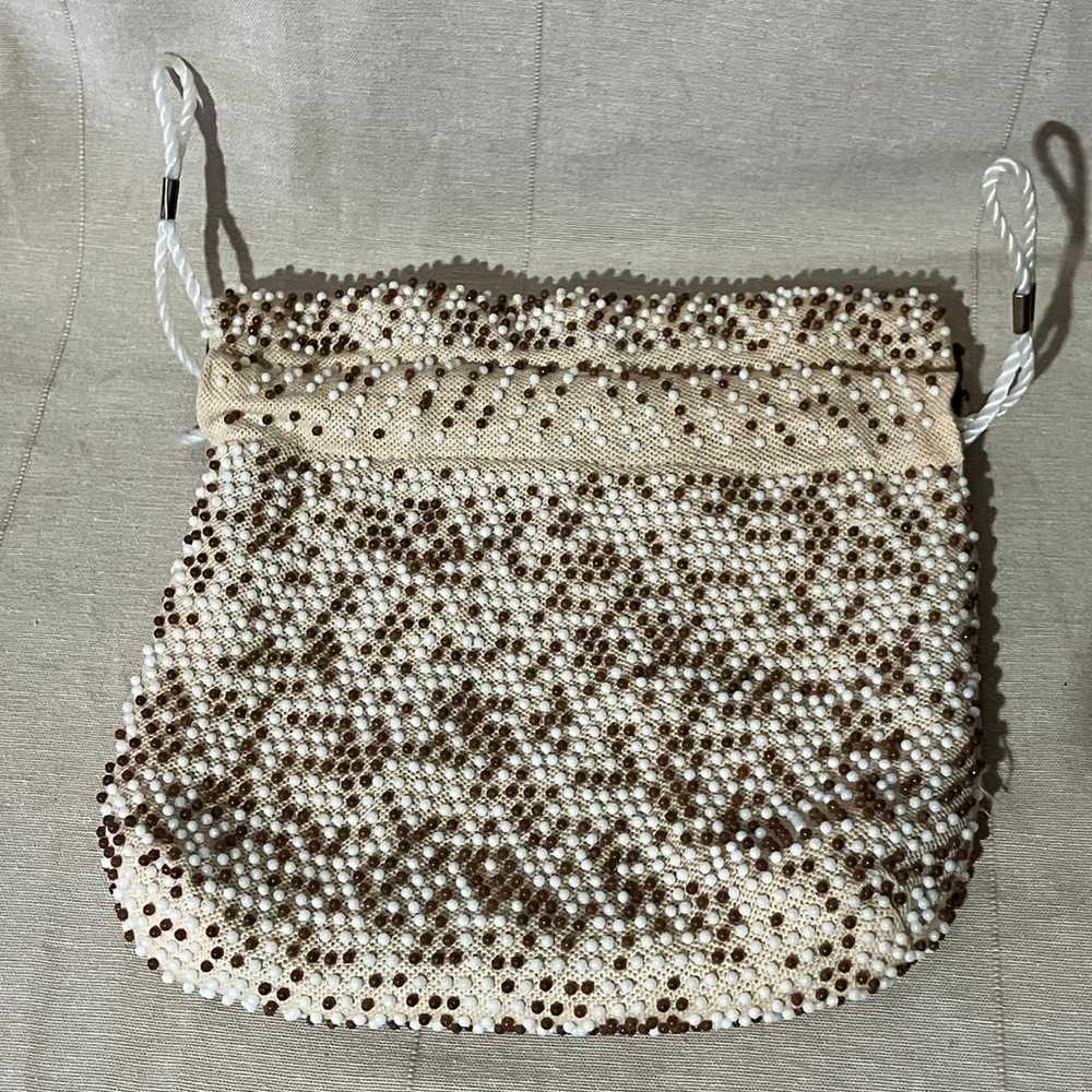 Vintage Emson Candy Dot Bead Drawstring Pouch Bag… - image 3