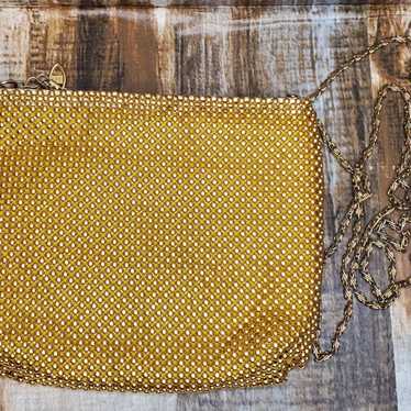 Another Y&S Vintage Gold Metal Mesh Purse Crossbo… - image 1