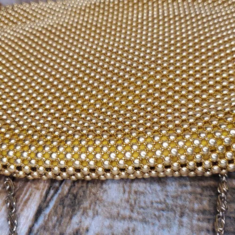 Another Y&S Vintage Gold Metal Mesh Purse Crossbo… - image 7