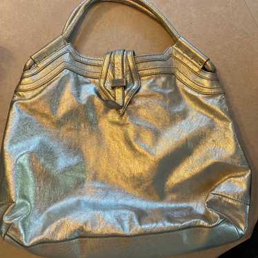 Botkier selling Ava Metallic snake print leather