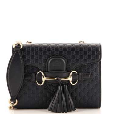 GUCCI Emily Chain Flap Bag (Outlet) Microguccissi… - image 1