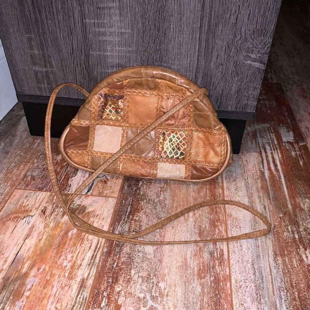 Vintage Leather Patchwork Purse - image 1