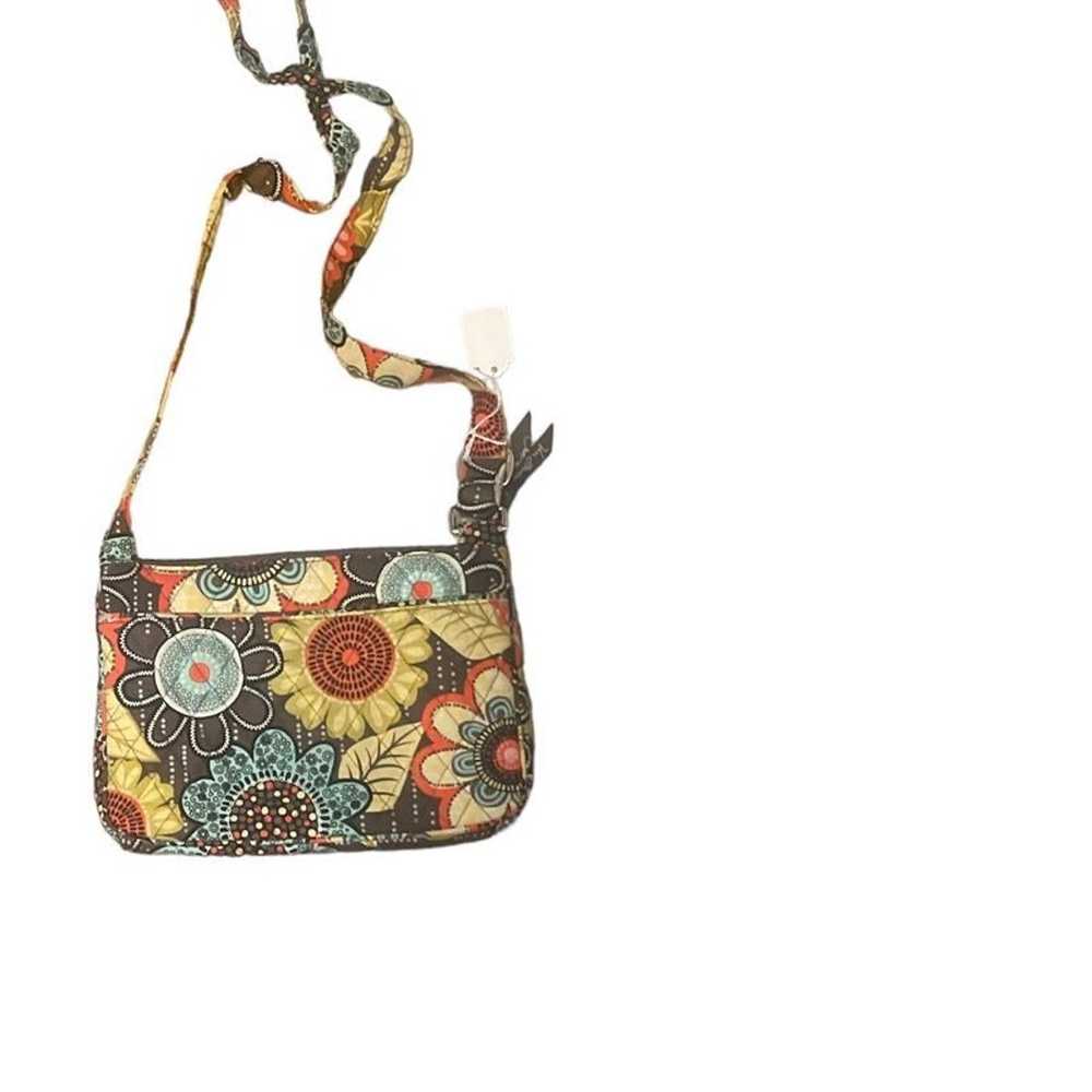 Vintage Vera Bradley Brown and Orange Floral Prin… - image 2