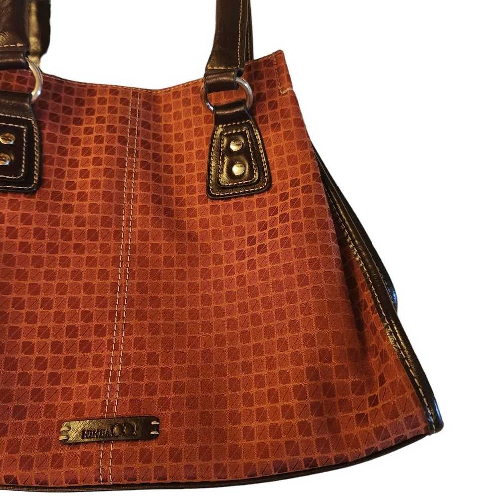 Women's Hand Bag Purse By Nine And Co. Rust Or Br… - image 3