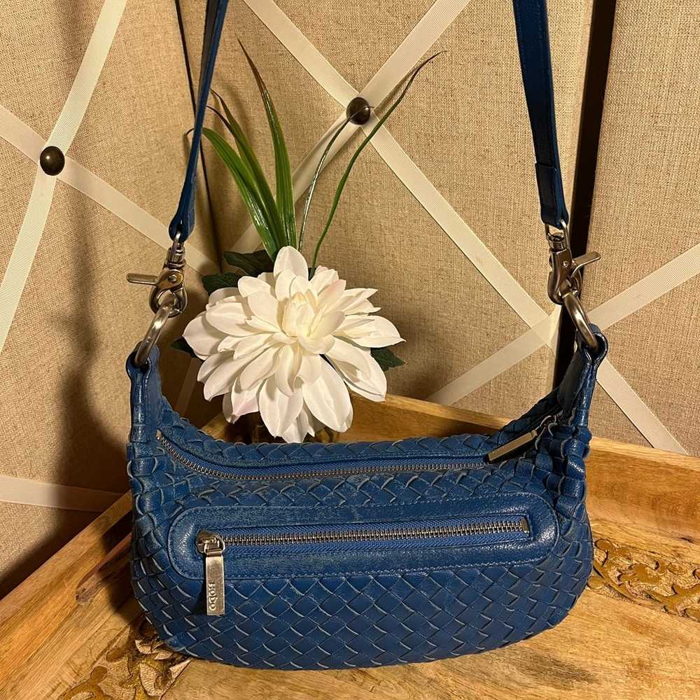 Hobo Woven Blue Leather Crossbody - image 2