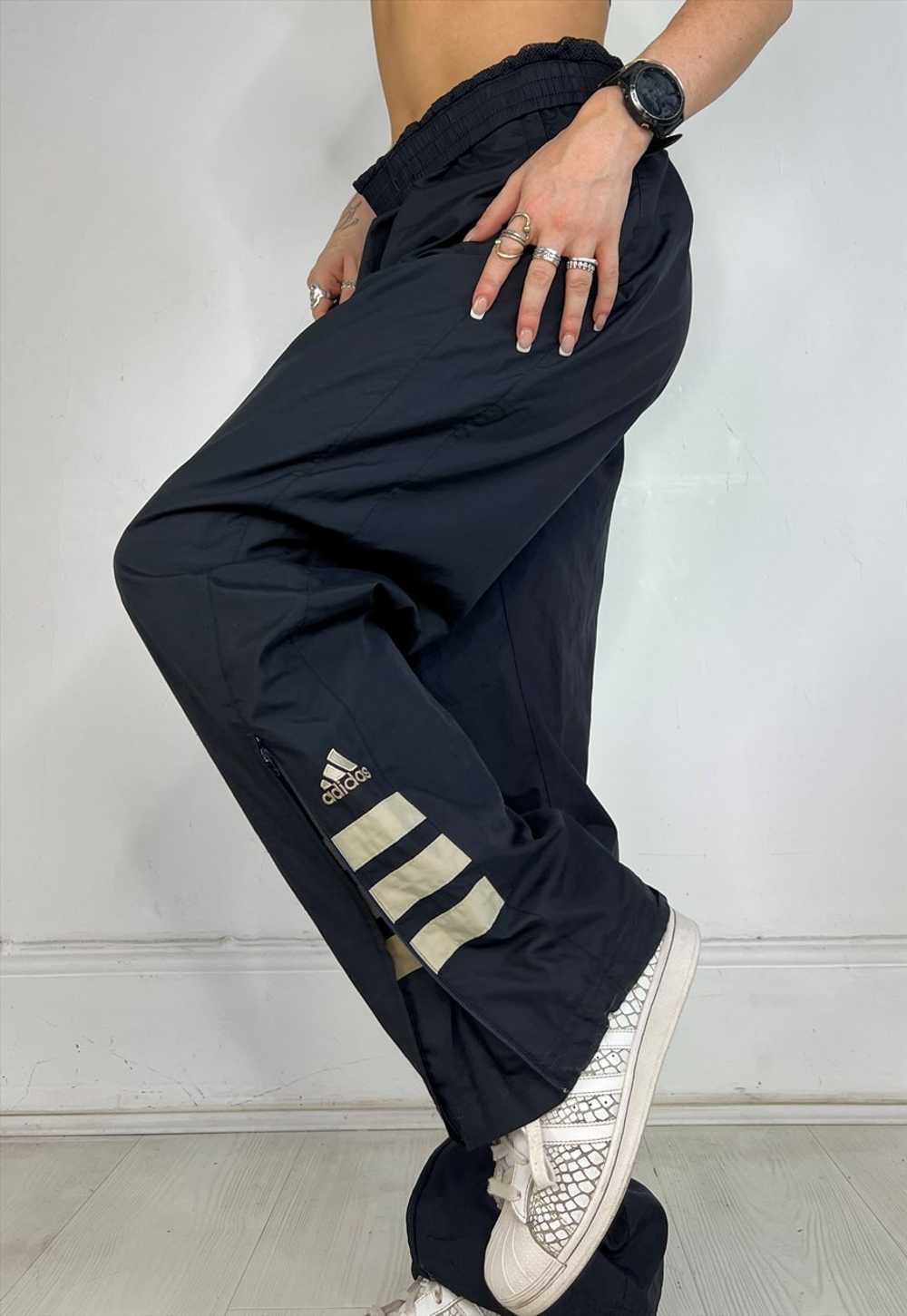 Vintage Y2k Adidas Joggers Baggy Tracksuit Bottom… - image 1