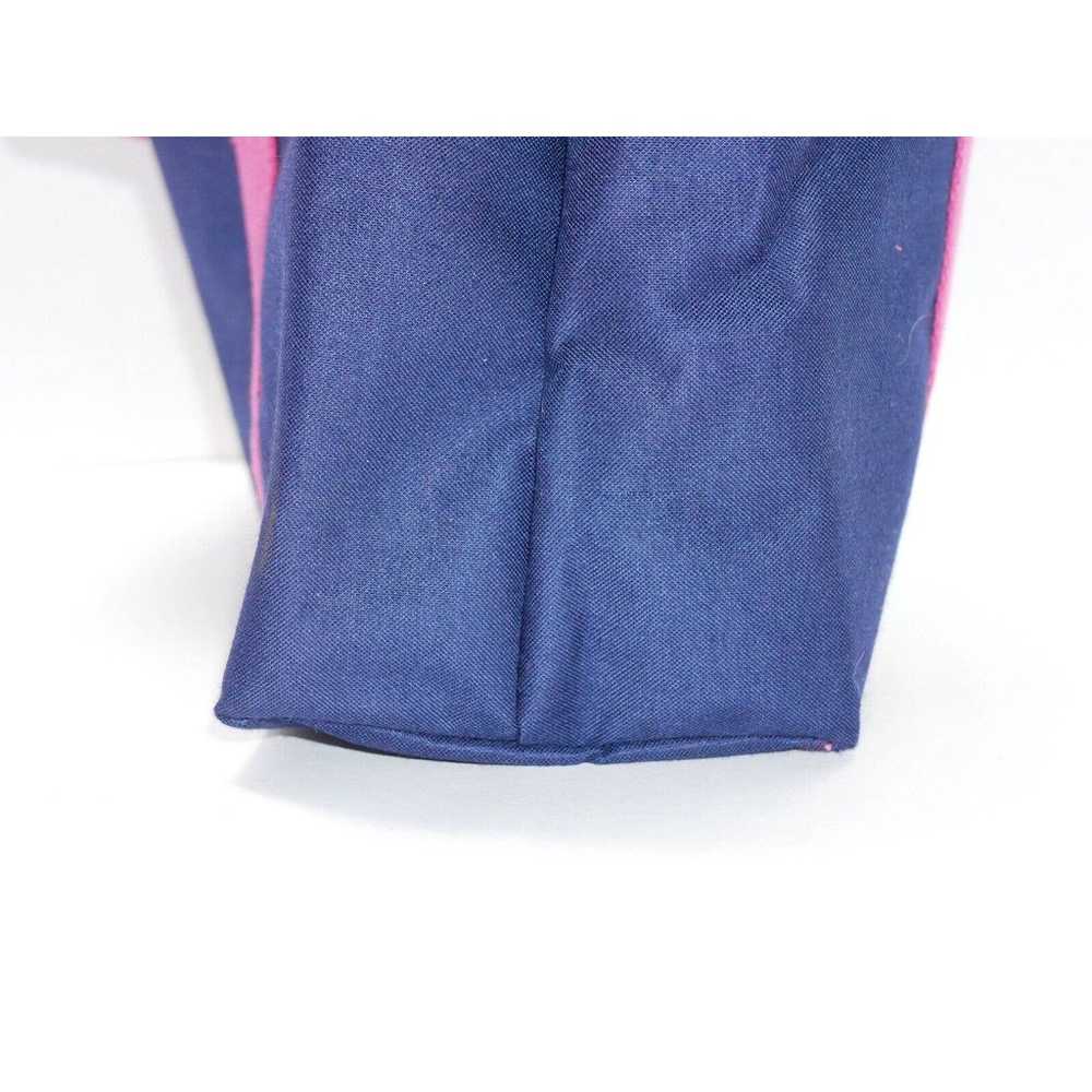 Vintage Neiman Marcus Tote Bag Blue Mint Pink Col… - image 6